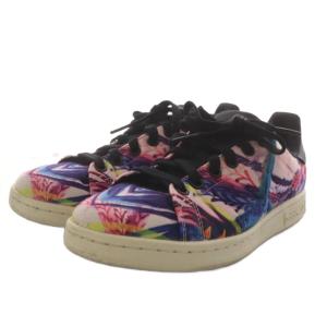adidas スタンスミス スニーカー シューズ 22.5cm マルチカラー ピンク 青 ブルー 黒 ブラック S81229