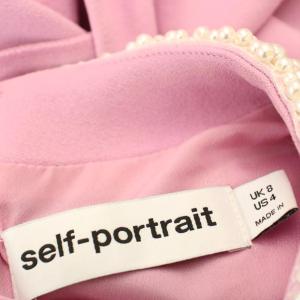 self-portrait ノースリーブ ワンピース ドレス ロング パール装飾 US4 ピンク 361Y02000 /G BM