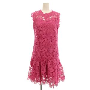 ノースリーブ レース ワンピース 花柄 ひざ丈 42 ピンク D342Q330EUP /G BM