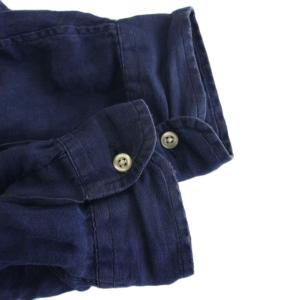 RALPH LAUREN CLASSIC FIT ボタンダウンシャツ リネン 長袖 M 紺 /YM MU