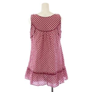 BURBERRY BLUE LABEL ワンピース ミニ丈 ノースリーブ チェック柄 38 紫 /BM MU