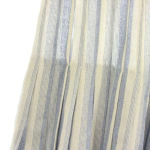 JIL SANDER プリーツスカート ロング ストライプ 34 白 青 /KH BM