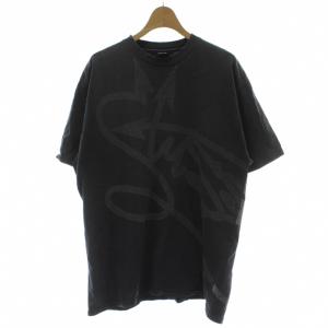 Tシャツ L 半袖 グレー ラウンドネック ロゴ /GG NI