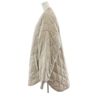 Spick&Span キルティングコート 36 ライトベージュ ノーカラー ロング丈 長袖 22-011-200-7031-4-0