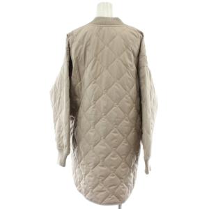 Spick&Span キルティングコート 36 ライトベージュ ノーカラー ロング丈 長袖 22-011-200-7031-4-0