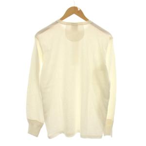 GLAD HAND＆CO. Tシャツ カットソー ロンT M 白 ホワイト 長袖 ヘンリーネック /YM NI