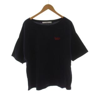 ×haru* 25AW コラボロゴTEE カットソー Tシャツ 紺 ネイビー ロゴ 半袖 /RR BM