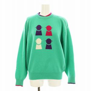 STUDIO PICONE ROMA ニット セーター 長袖 クルーネック カシミヤ 38 緑 グリーン
