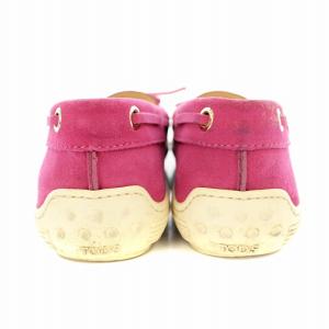 TOD'S モカシン ローファー フラット スエード リボン 36.5 ピンク /KU BM