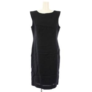 ワンピース ノースリーブ ひざ丈 9 黒 ブラック T03609 /TK BM