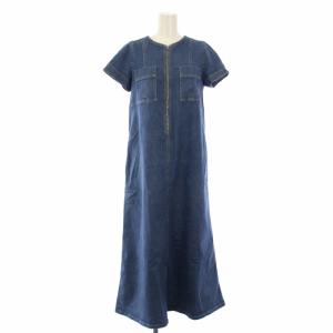 デニムワンピース 半袖 ロング XS 青 2910300087 /TK BM