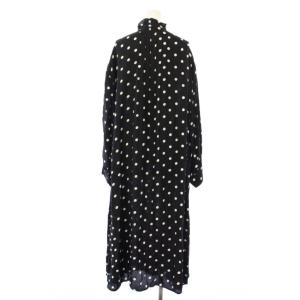 JOURNAL STANDARD relume 24SS ドットプリントピンタックフレアワンピース 長袖 ロング F 黒 24040462710010