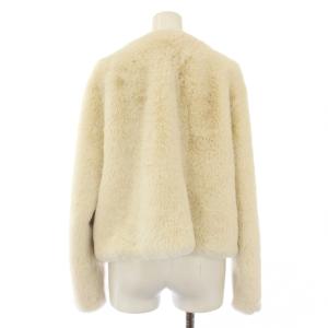 MILA OWEN MILAOWEN 金ボタン クロップドファージャケット フェイクファー アウター 1 白 09WFJ245911 /TK