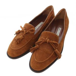 タッセルローファー スエード 38 キャメル /TK BM