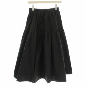 22SS ティアードスカート ロング 36 黒 ブラック 102217-11-190-97 /G BM