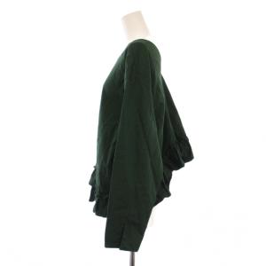 Drawer ヘムフリルブラウス シャツ 長袖 38 緑 6521-299-0492 /BM BM