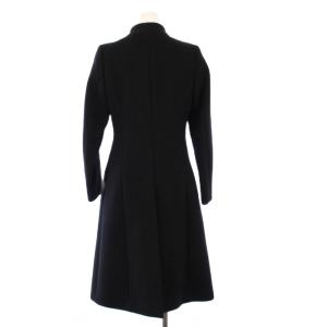 EPOCA ノーカラーコート アウター ロング ウール 38 黒 M5B15-892-09 /KH BM