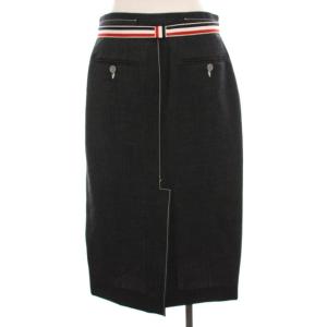 THOM BROWNE ペンシルスカート ウール 38 チャコールグレー FGC782A-00473025