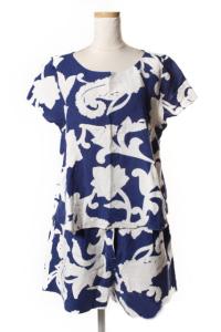 総柄セットアップ 36 ブルー