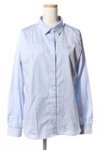 ワンポイントシャンブレーシャツ 36 ブルー
