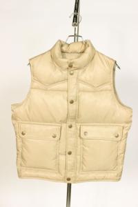 ベスト 中綿 ジップアップ M ベージュ