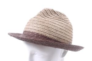 ハット パナマ 中折れ M 茶 ブラウン