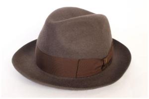 ハット 帽子 中折れ フェルト ファー 57 茶 ブラウン