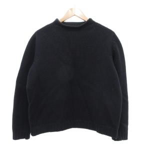 セーター ウール 48 紺 ネイビー 無地 モックネック 長袖 /UO GY66