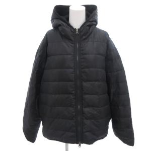 ダウンジャケット F 黒 ブラック 無地 フード付き 長袖 2103-19-04LAP /HW GY66