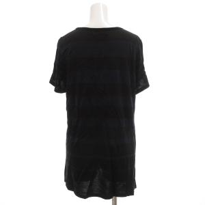 SONIA RYKIEL collection Tシャツ カットソー 半袖 ボーダー 40 青 ブルー 黒 ブラック /JS GY66