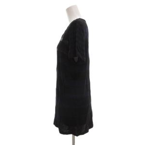SONIA RYKIEL collection Tシャツ カットソー 半袖 ボーダー 40 青 ブルー 黒 ブラック /JS GY66