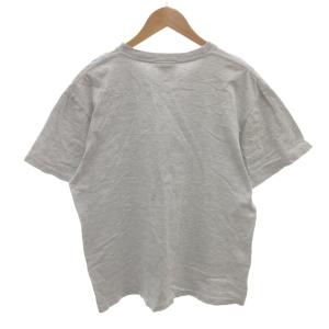 BEAMS 美品 Tシャツ カットソー L 灰色 グレー プリント柄 半袖 丸首 11-08-5865-591 495568