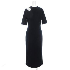 UNITED ARROWS ワンピース 紺 ネイビー カットアウト 半袖 ロング丈 /ML GY66