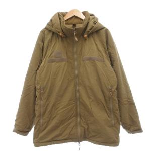 フードジャケット 中綿 M ブラウン フード付き 長袖 ベルクロパッチ ECF001 /SX ECF001