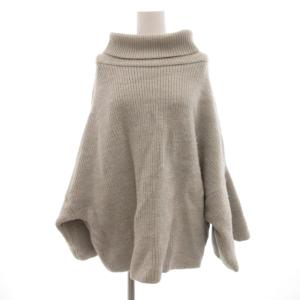 ケープ ガウンカーディガン チュニックニット ウール 38 グレー /JS ECF001