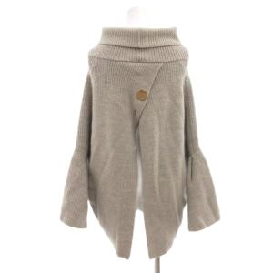 ADORE ケープ ガウンカーディガン チュニックニット ウール 38 グレー /JS ECF001