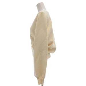 BALLSEY カーディガン S クリーム色 Vネック 長袖 パールボタン ECF001 /SC ECF001