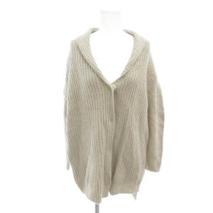 タグ付き カーディガン ウール ベージュ ニット ローゲージ 長袖 13-080-200-4064-4-0