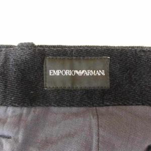 EMPORIO ARMANI パンツ スラックス EU50 紺 ネイビー タック入り フルレングス /NL ECF001