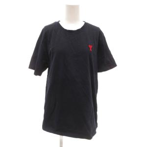 Tシャツ カットソー M 紺 ネイビー 半袖 ラウンドネック ロゴ刺繍 ECF001 /KR ECF001