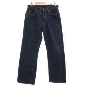 Lot H012 デニムパンツ ジーンズ W34L36 インディゴブルー ボタンフライ ストレートレッグ