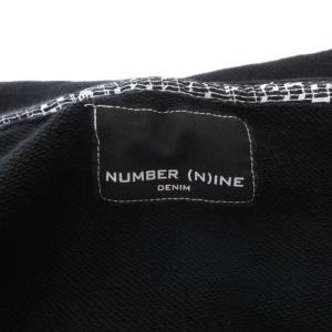 NUMBER (N)INE パーカー M 黒 ブラック フード付き ジップアップ 長袖 /SX ECF003