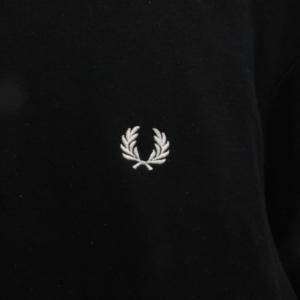 FRED PERRY パーカー XL 紺 ネイビー 長袖 ロゴ刺繍 ライン入り /KR ECG001