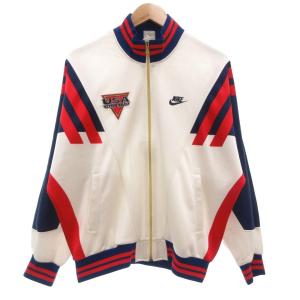 90s 銀タグ トラックジャケット L ホワイト ネイビー レッド