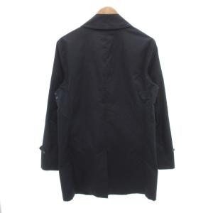 MACKINTOSH PHILOSOPHY MACKINTOSHPHILOSOPHY 美品 ステンカラーコート フロントフライ ミドル ハーフ丈 紺 ネイビー /SJ ECG001