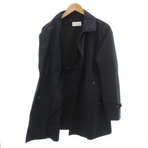 MACKINTOSH PHILOSOPHY MACKINTOSHPHILOSOPHY 美品 ステンカラーコート フロントフライ ミドル ハーフ丈 紺 ネイビー /SJ ECG001
