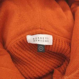 BARNEYS NEW YORK パーカー カシミヤ混 S オレンジ 長袖 フード付き ワッフル編み ECG003 /KR ECG003