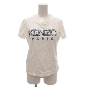 Tシャツ S 白 ホワイト 半袖 ラウンドネック 花柄ロゴプリント ECG003 /KR ECG003