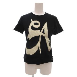 Tシャツ S 黒 ブラック ロゴプリント ラウンドネック 半袖 ECG003 /KR ECG003
