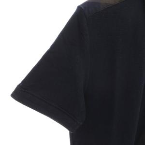 BLACK LABEL CRESTBRIDGE ポロシャツ L 紺 ネイビー 半袖 ポロカラー チェック柄切替 /IL ECG003